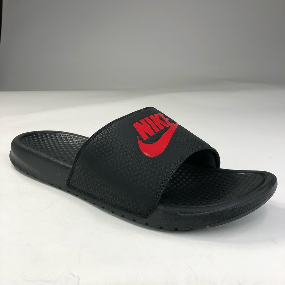 Nike Benassi JDI ‘Black/Challenge Red’ Slides